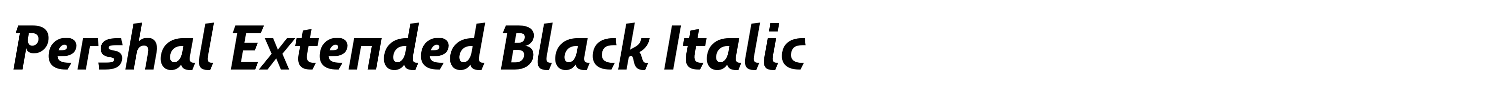 Pershal Extended Black Italic